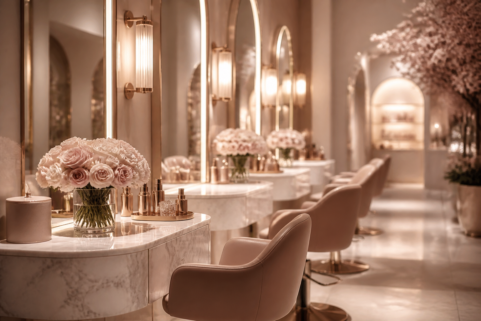 Interior de salón Beauty Panel